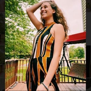 Black/Yellow/White Jumpsuit